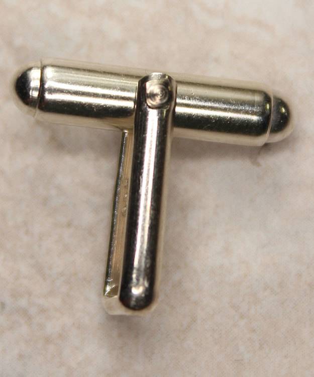 443S-02 = Cuff Link Back Sterling Silver (Each)