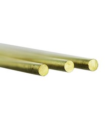 BRWR12 = BRASS ROUND ROD 12'' .081'' diameter 3pcs per pack