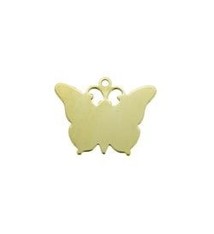 MSBR54324 = BRASS SHAPE - BUTTERFLY with RING  19 x 15mm 24ga (Pkg of 6)
