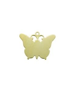 MSBR54324 = BRASS SHAPE - BUTTERFLY with RING  19 x 15mm 24ga (Pkg of 6)