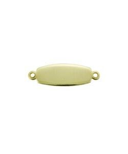 MSBR21224 = BRASS SHAPE - OVAL with 2 RINGS 1-3/8x7/16''  24ga (Pkg of 6)