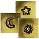 PN5500 = CELESTIAL DESIGN STAMP SET of THREE PUNCHES by BEADSMITH
