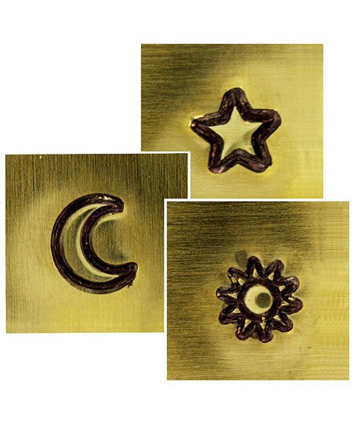 PN5500 = CELESTIAL DESIGN STAMP SET of THREE PUNCHES by BEADSMITH