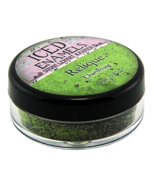CE91003 = Iced Enamels Relique Powder, Chartreuse 15ml