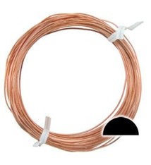 CHRW18 = Copper Wire Half Round 18ga 1.02mm Soft (Approx. 61ft)