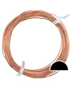 CHRW18 = Copper Wire Half Round 18ga 1.02mm Soft (Approx. 61ft)