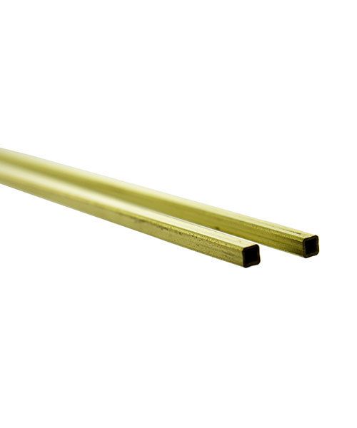 BST02 = SQUARE TUBE BRASS .014 WALL 12'' LONG 3/32'' OD card of 2pcs