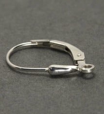 428S-01 = Leverback with Teardrop and Ring Sterling Silver (Pkg of 6)