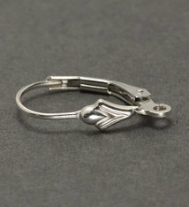 428S-03 = Leverback Sterling Silver with Tulip & Ring (Pkg of 6)