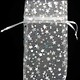 DBX1293W = Organza Drawstring Pouches White with Silver Stars 3''x4'' (Dozen)