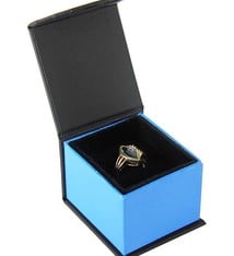 DBX4050 = Deluxe Magnetic Blue/Black Ring Box 1-7/8'' x 2-1/4'' x 1-1/2'' (Each)