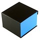 DBX4052 = Deluxe Magnetic Blue/Black Watch Box 4'' x 4'' x 2-1/4'' (Each)