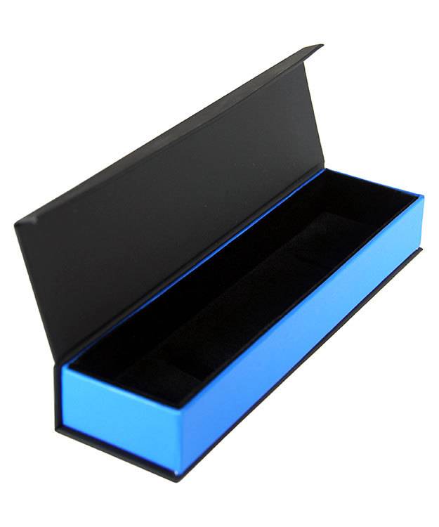 DBX4053 = Deluxe Magnetic Blue/Black Bracelet/Watch Box 8-3/4'' x 2-1/4'' x 1'' (Each)