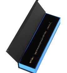DBX4053 = Deluxe Magnetic Blue/Black Bracelet/Watch Box 8-3/4'' x 2-1/4'' x 1'' (Each)