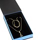 DBX4055 = Deluxe Magnetic Blue/Black Necklace Box 4-3/4'' x 7-1/4'' x 1-1/8'' (Each)