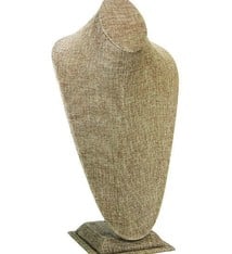 DCH3181 = Burlap Necklace Bust 15-1/2'' high x 8-1/2'' wide