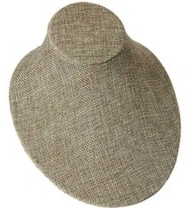 DCH3722 = Burlap Necklace Display 6-1/2''  x 7-1/2'' x 4''