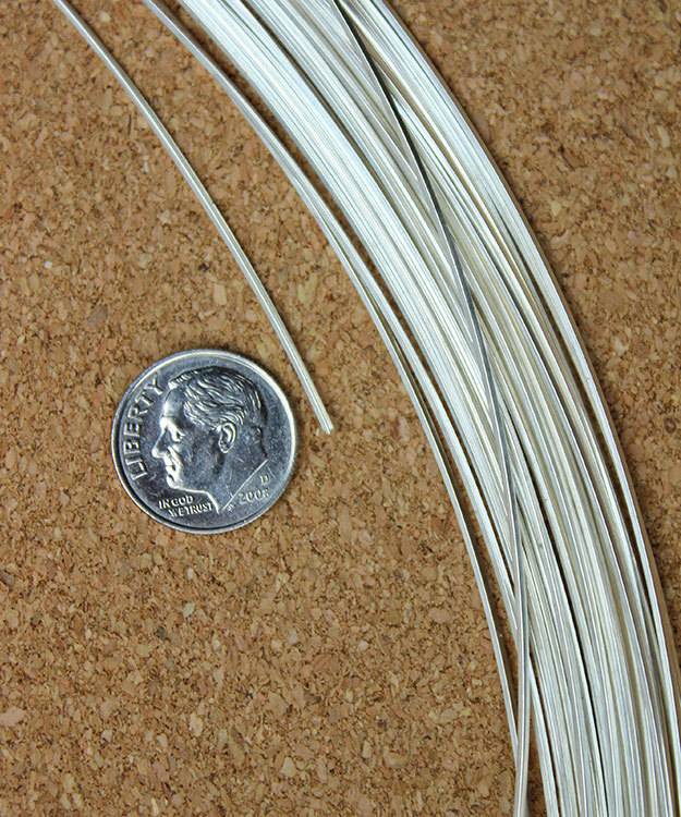 SSW20 = Square Sterling Wire 0.8mm 20ga Dead Soft (5ft coil)