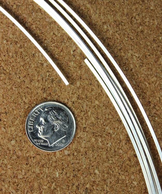 SSW16 = Square Sterling Wire 1.3mm 16ga Dead Soft (Sold per foot)