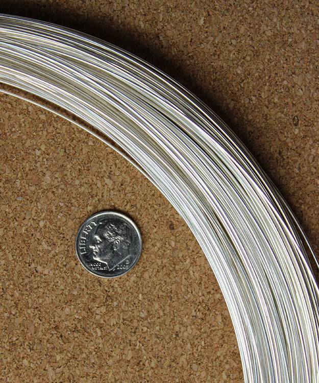 SRW20 = Round Sterling Wire 20ga (0.8mm)  Dead Soft (Sold per foot)