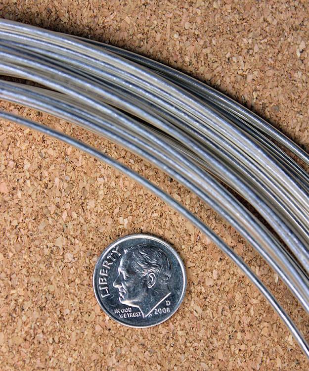 SRW14 = Round Sterling Wire 14ga (1.6mm) Dead Soft (Sold per foot)