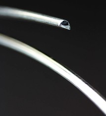 SHRW04 = Half Round Sterling Wire 5.2x2.6mm 4ga  Dead Soft (Sold per foot)