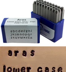 Eurotool PN996 = Letter Punch Set 2mm ARAS LOWER CASE 27pcs