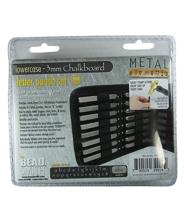 PN959 = Chalkboard Lowercase Punch Set 27pcs 3mm imprint