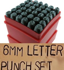 PN955 = Letter Punch Set 0 thru 9 and A thru Z with ''&'' Symbol   6mm Imprint