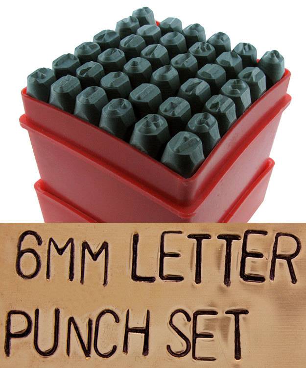 PN955 = Letter Punch Set 0 thru 9 and A thru Z with ''&'' Symbol   6mm Imprint