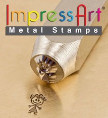 PN6397 = ImpressArt Design Stamp - ''abby'' - stick figure 6mm