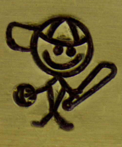 PN6395 = ImpressArt Design Stamp - ''mikey'' - stick figure 6mm