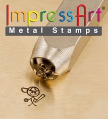 PN6395 = ImpressArt Design Stamp - ''mikey'' - stick figure 6mm