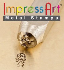 PN6391 = ImpressArt Design Stamp - auntie - stick figure 7mm