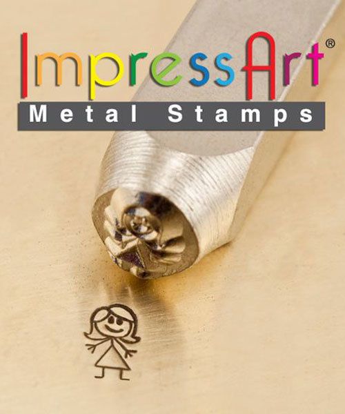 PN6391 = ImpressArt Design Stamp - auntie - stick figure 7mm