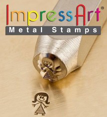 PN6389 = ImpressArt Design Stamp - mommy - stick figure 7mm