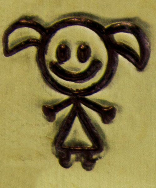 PN6383 = ImpressArt Design Stamp - daughter - stick figure 6mm