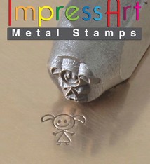 PN6383 = ImpressArt Design Stamp - daughter - stick figure 6mm
