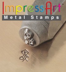 PN6380 = ImpressArt Design Stamp - dad - stick figure 7mm