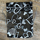 Organza Drawstring Pouches Black with Silver Hearts (Pkg/10)