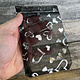 Organza Drawstring Pouches Black with Silver Hearts (Pkg/10)