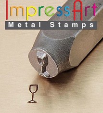 PN6366 = ImpressArt Design Stamp - champagne glass 6mm