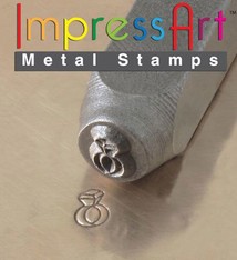 PN6363 = ImpressArt Design Stamp - diamond ring 6mm