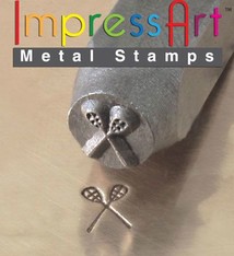PN6355 = ImpressArt Design Stamp - lacross sticks 6mm