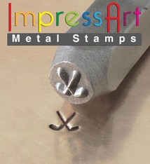 PN6354 = ImpressArt Design Stamp - hockey sticks 6mm