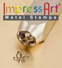PN6340 = ImpressArt Design Stamp - leaf swirl 6mm