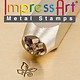 PN6340 = ImpressArt Design Stamp - leaf swirl 6mm