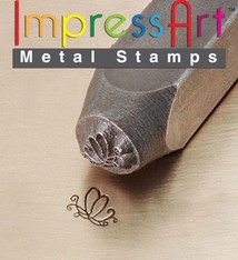 PN6329 = ImpressArt Design Stamp - butterfly swirl #2 6mm
