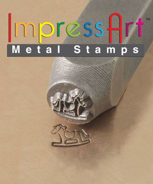 PN6300 = ImpressArt Design Stamp - rocking horse 6mm