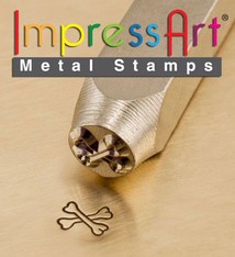 PN6294 = ImpressArt Design Stamp - crossbones 6mm